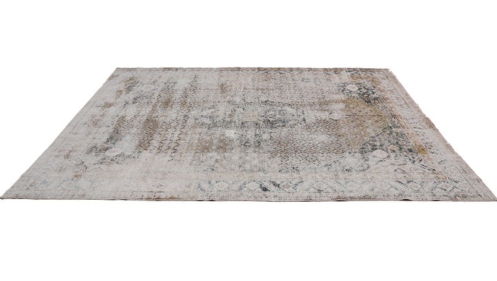 9'x13' Vintage Yarkand Rug | Samarkand Rug | Earth-Tone Geometrics