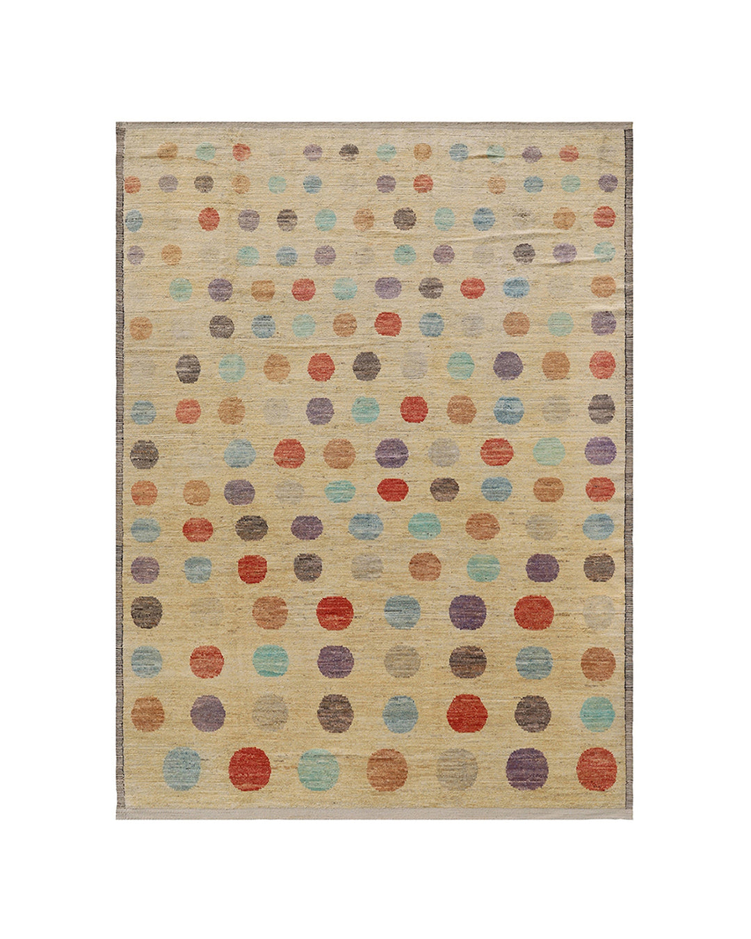 9'x14' Afghan Rug | Moroccan Style| Polka Dots | Modern Area Rug