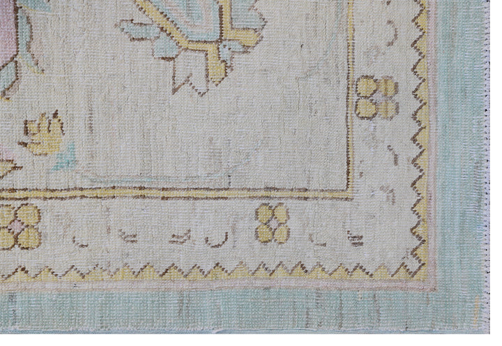 Large Blue Rug | Blue Hand-knotted Long Rug