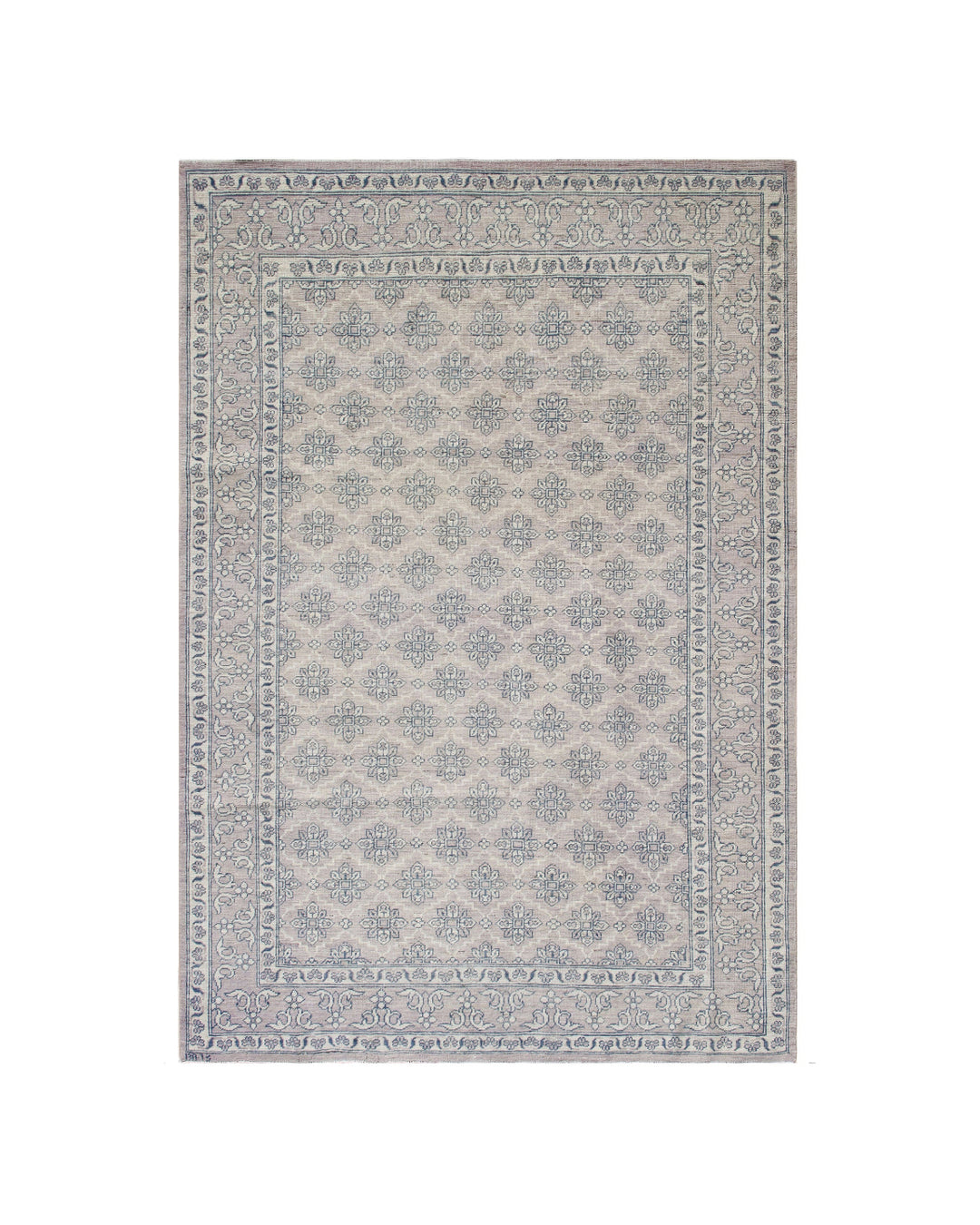 6x9 Ariana Traditional Khotan Rug | Mauve & Blue Afghan Wool