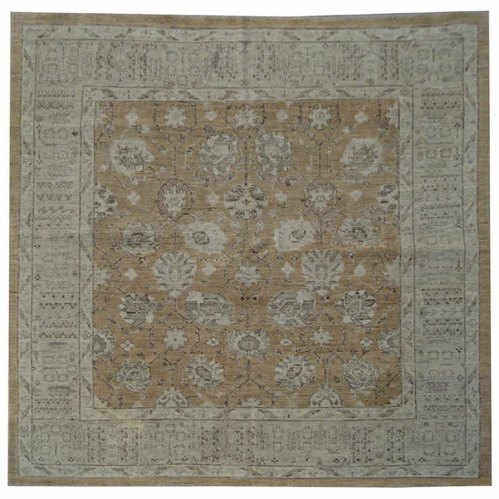 6x6 Square Ariana Traditional Rug | Soft Washed Persian Floral Design