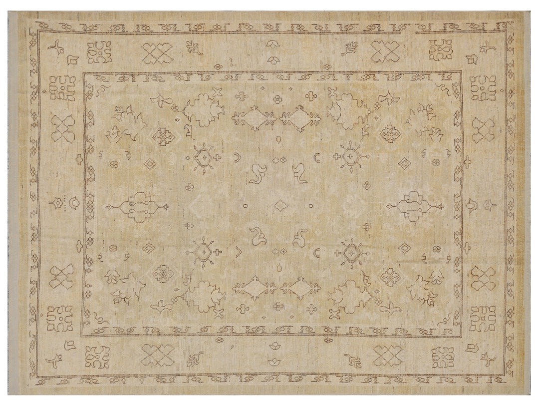 7x8 Ariana Traditional Ushak Design Rug | Soft Color Afghan Rug
