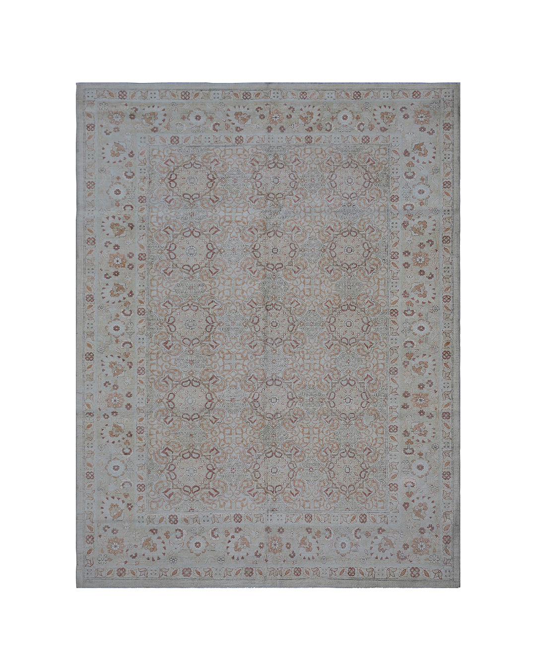 6x8 Ariana Transitional Rug | Blue, Copper & Camel Floral Design