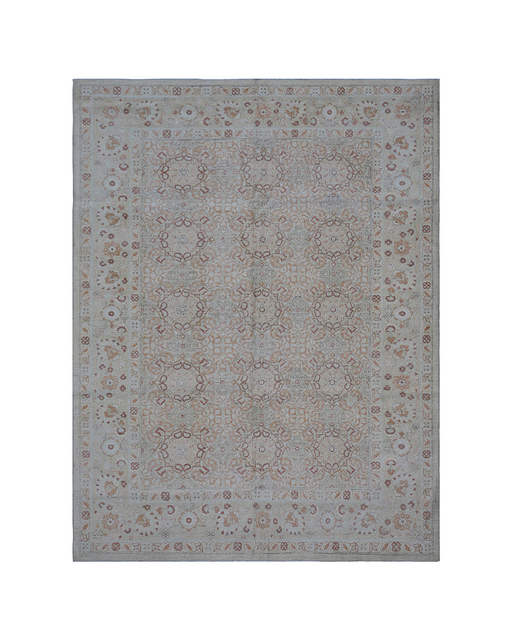 6x8 Ariana Transitional Rug | Blue, Copper & Camel Floral Design