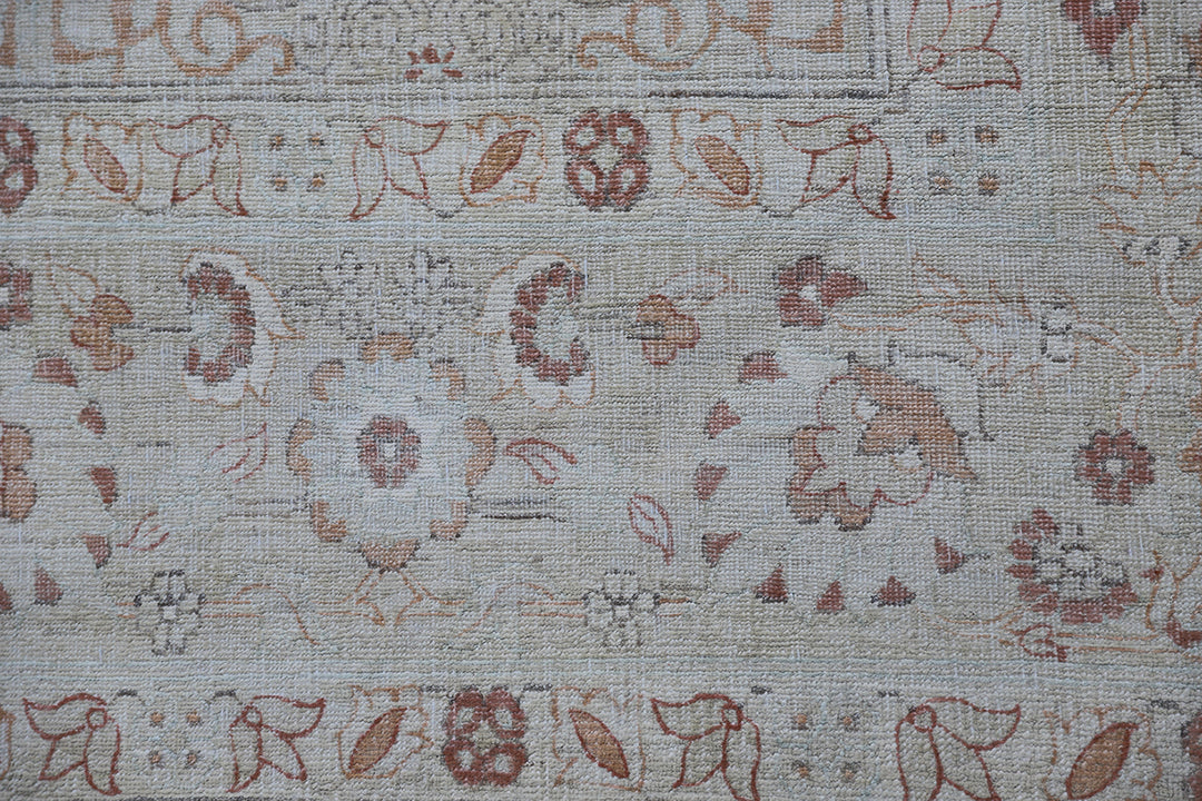 6x8 Ariana Transitional Rug | Blue, Copper & Camel Floral Design