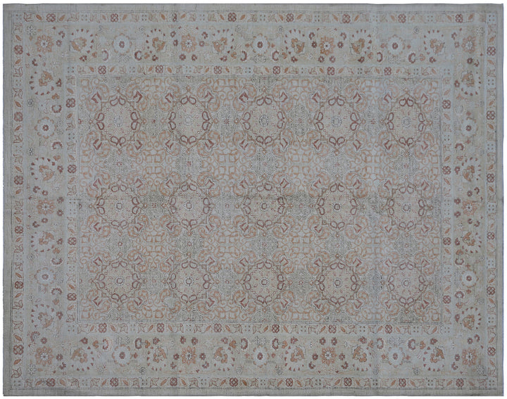 6x8 Ariana Transitional Rug | Blue, Copper & Camel Floral Design