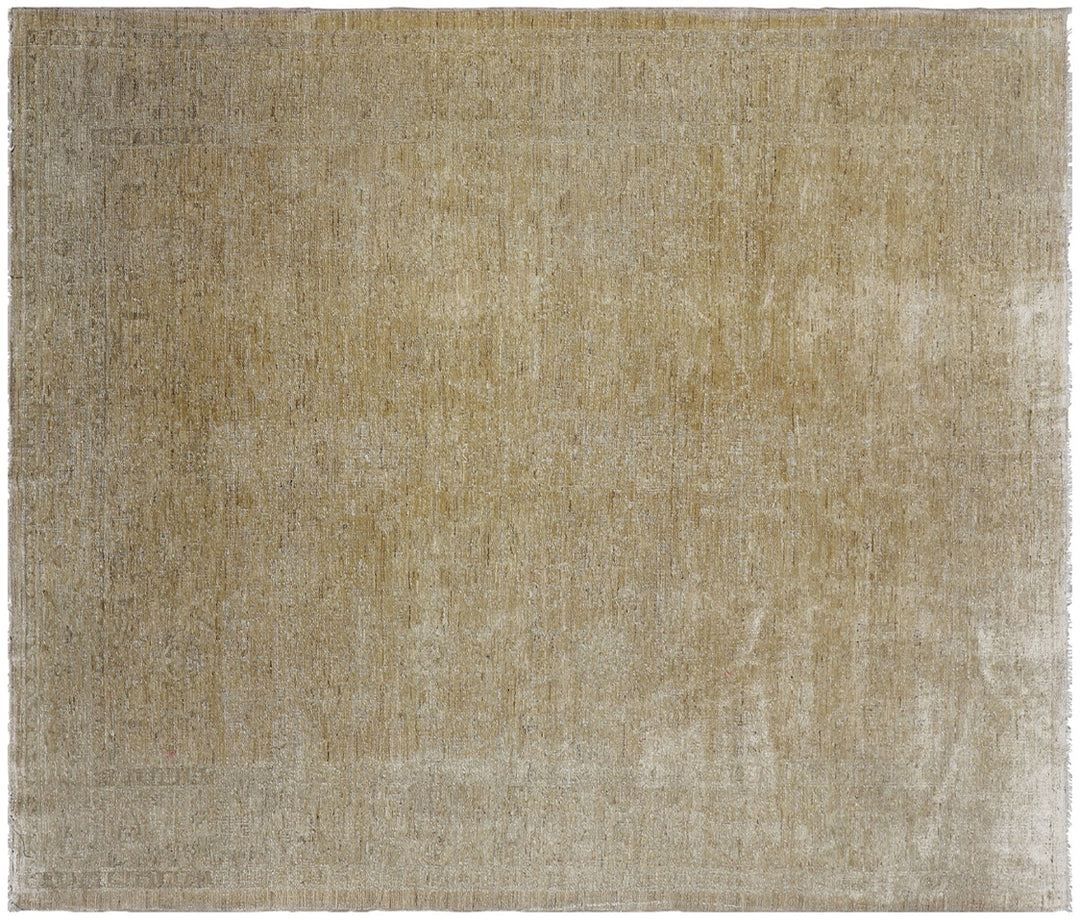 6x7 Ariana Transitional Gold Agra Rug | Hand-Knotted Floral Design