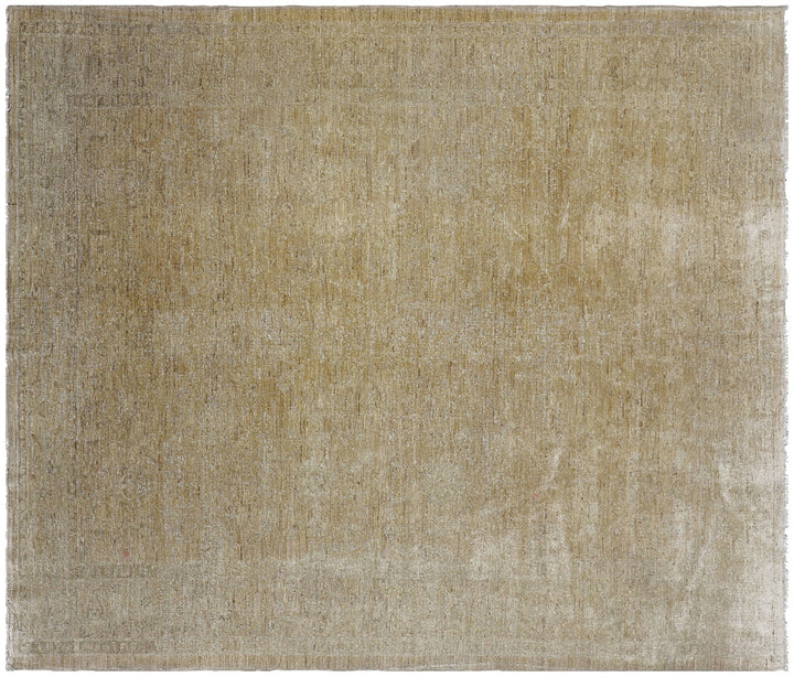 6x7 Ariana Transitional Gold Agra Rug | Hand-Knotted Floral Design