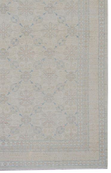 6x9 Ariana Transitional Kerman Rug | Ivory & Blue Persian Design
