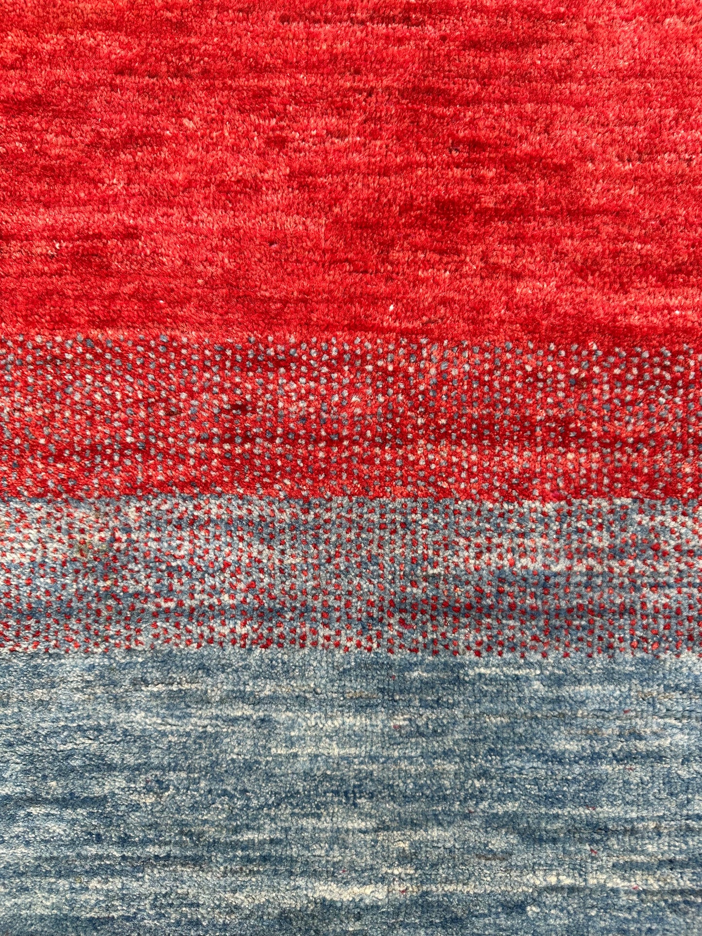 3x5 Navy Red and Blue Hand Knotted Wool Area Rug