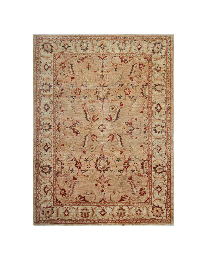6x8 Hand-Knotted Afghan Persian Floral Rug