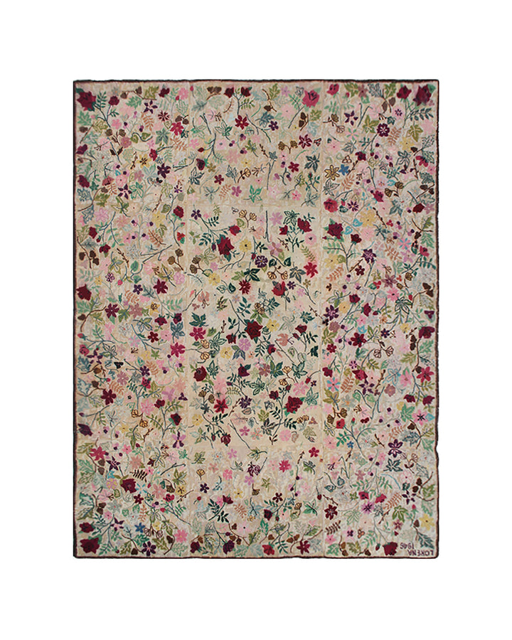 8'x10' Antique American Hooked Rug | Antique New England Rug