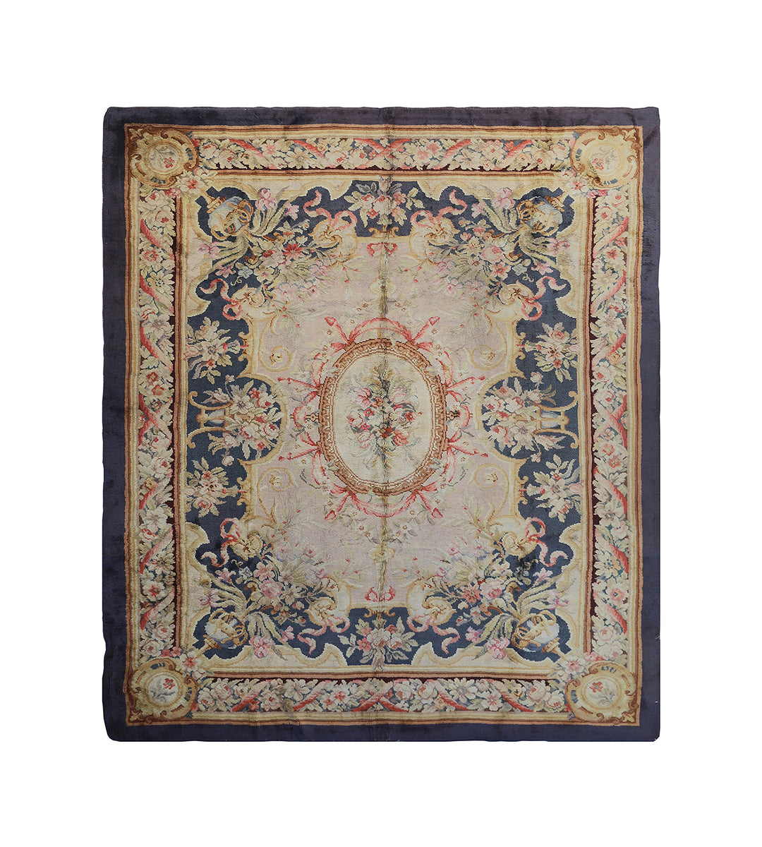10'x13' Antique French Savonnerie Hand-Knotted Rug