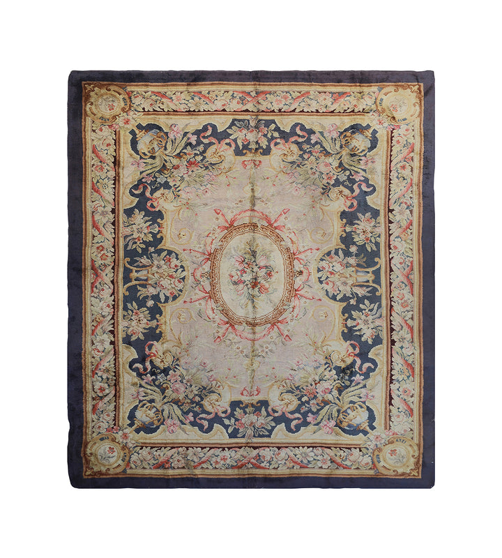 10'x13' Antique French Savonnerie Hand-Knotted Rug