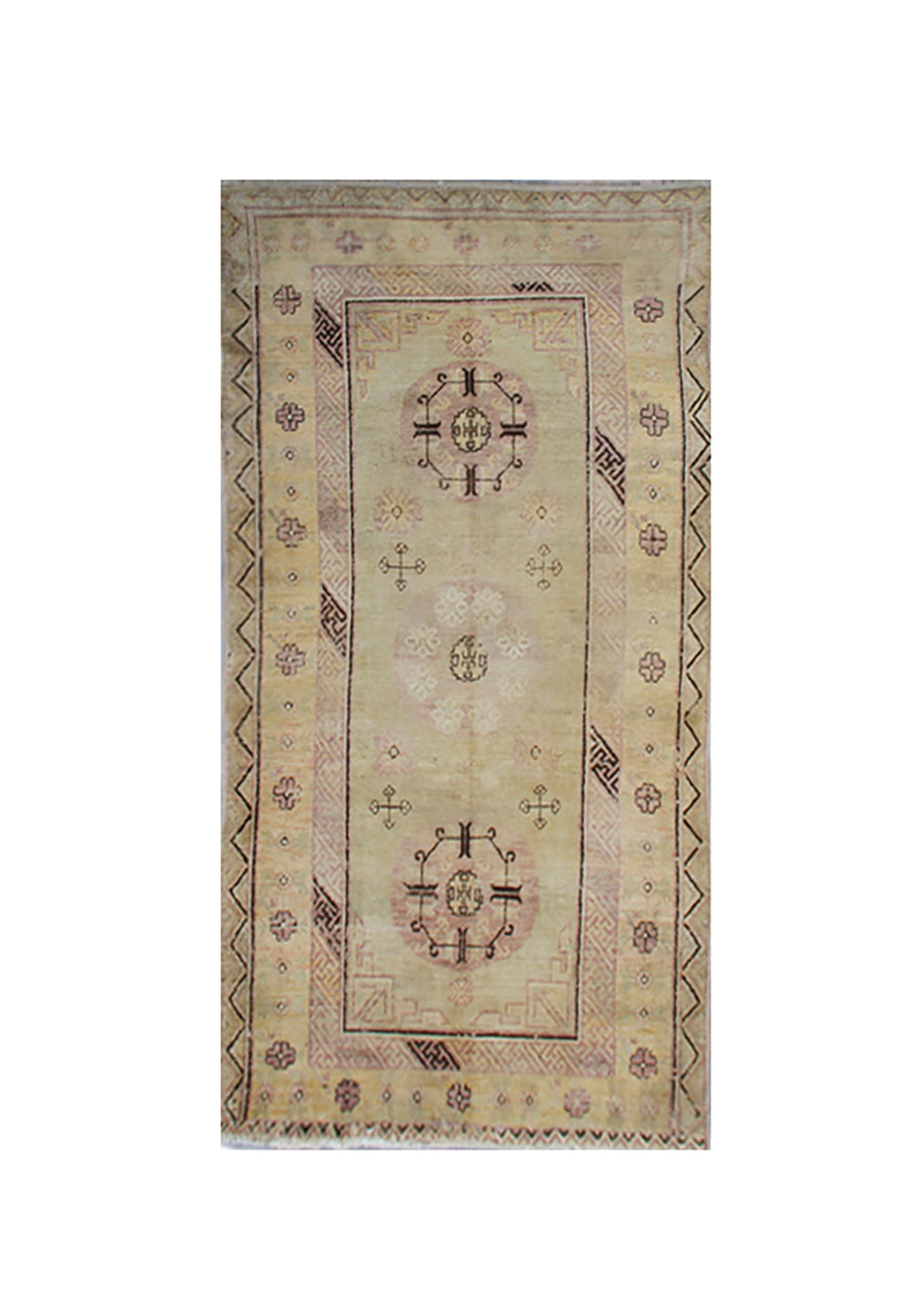 Rare One of a Kind Antique Samarkand East Turkistan Rug