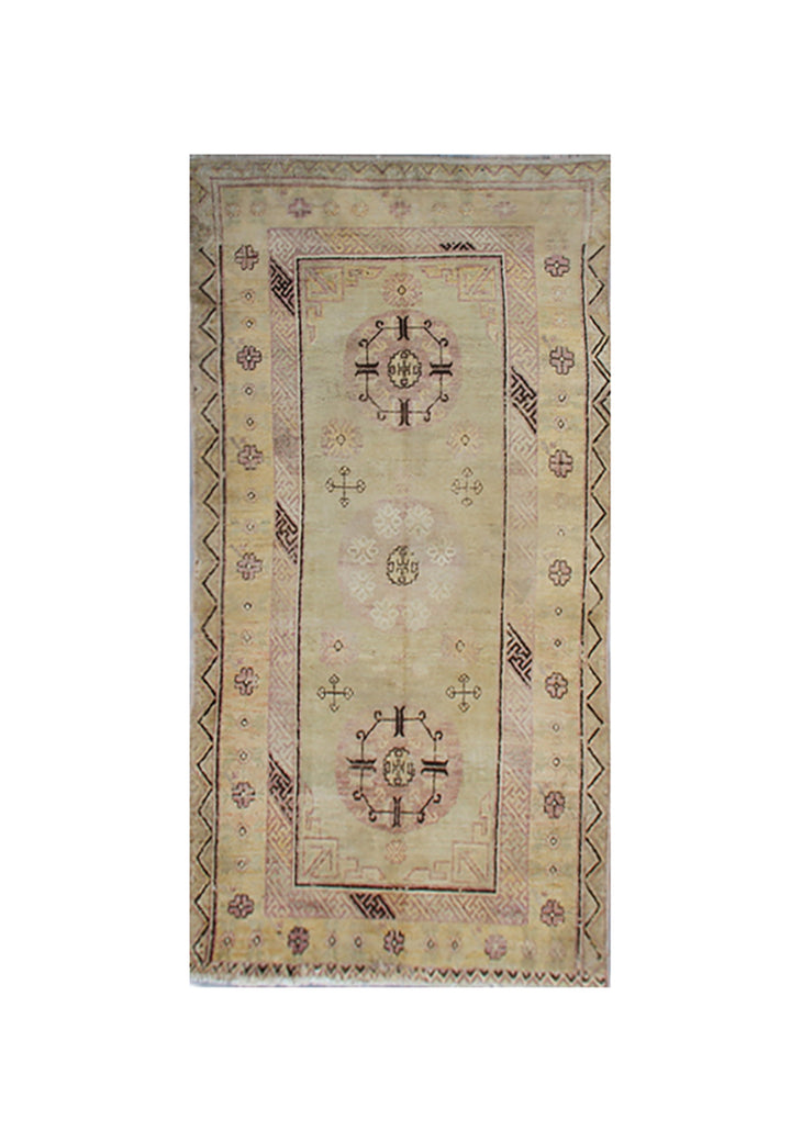 Rare One of a Kind Antique Samarkand East Turkistan Rug