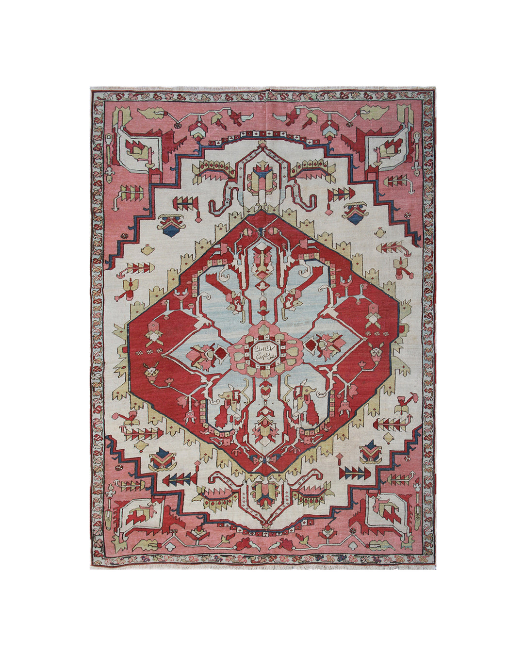 Late 19th Century Antique Serapi Fragment Rug
