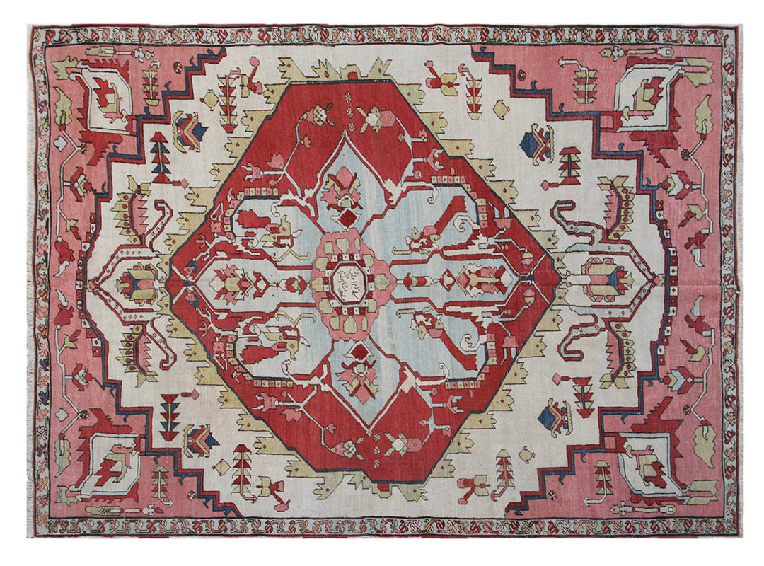 Late 19th Century Antique Serapi Fragment Rug