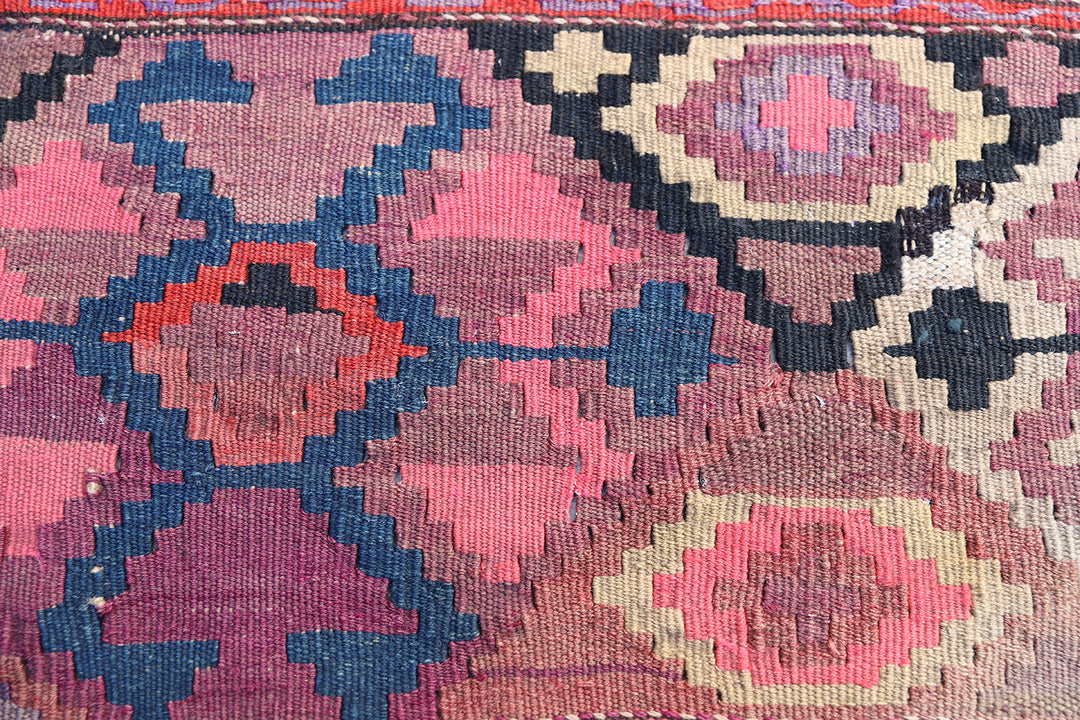 Antique Shahsavan Mafrash Panel – Conserved Tribal Textile with Linear Borders