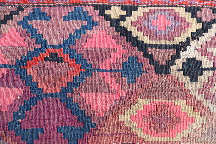 Antique Shahsavan Mafrash Panel – Conserved Tribal Textile with Linear Borders