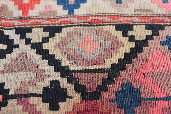 Antique Shahsavan Mafrash Panel – Conserved Tribal Textile with Linear Borders