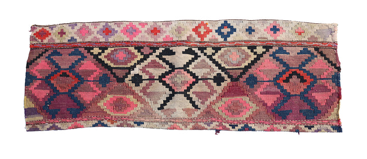 Antique Shahsavan Mafrash Panel – Conserved Tribal Textile with Linear Borders