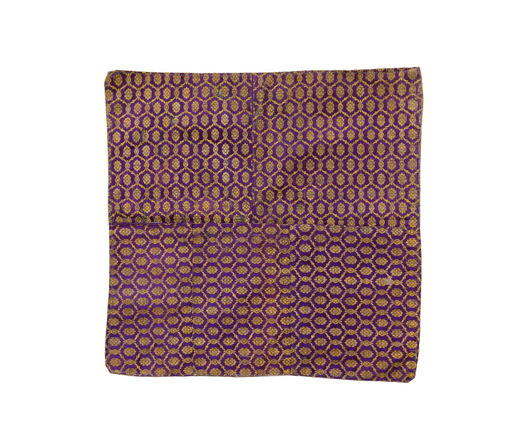 Antique Indian Silk Brocade Textile | Purple | Gold