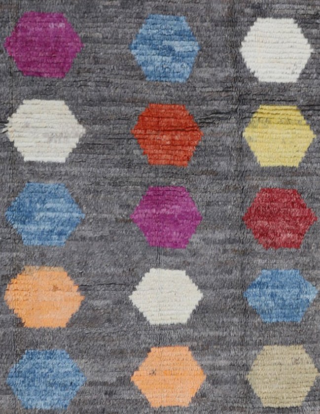 Ariana Rugs Barchi Collection Hand-Knotted Moroccan Style Hexagon Wool Rug