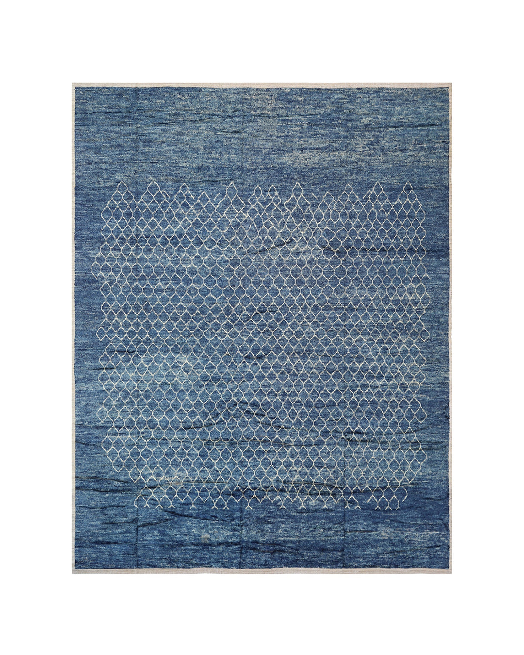 Ariana Rugs Barchi Collection Royal Blue and White Atlas Mountain Moroccan Style Rug
