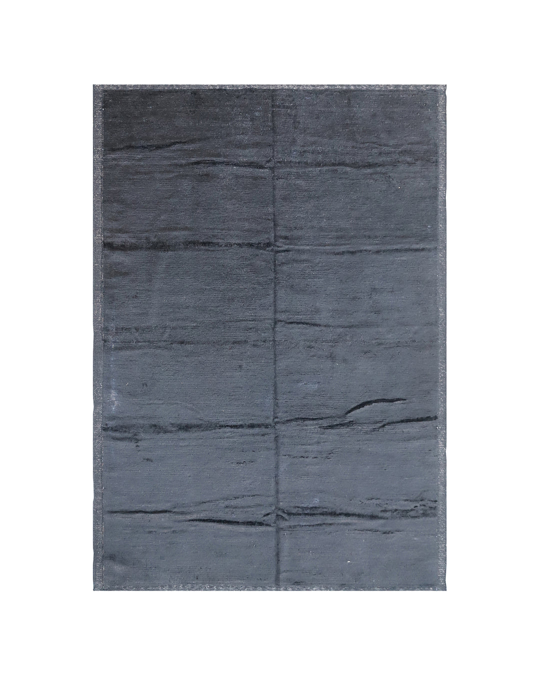 Ariana Barchi Collection 6x9 Solid Black Moroccan Style Hand-Knotted Wool Rug