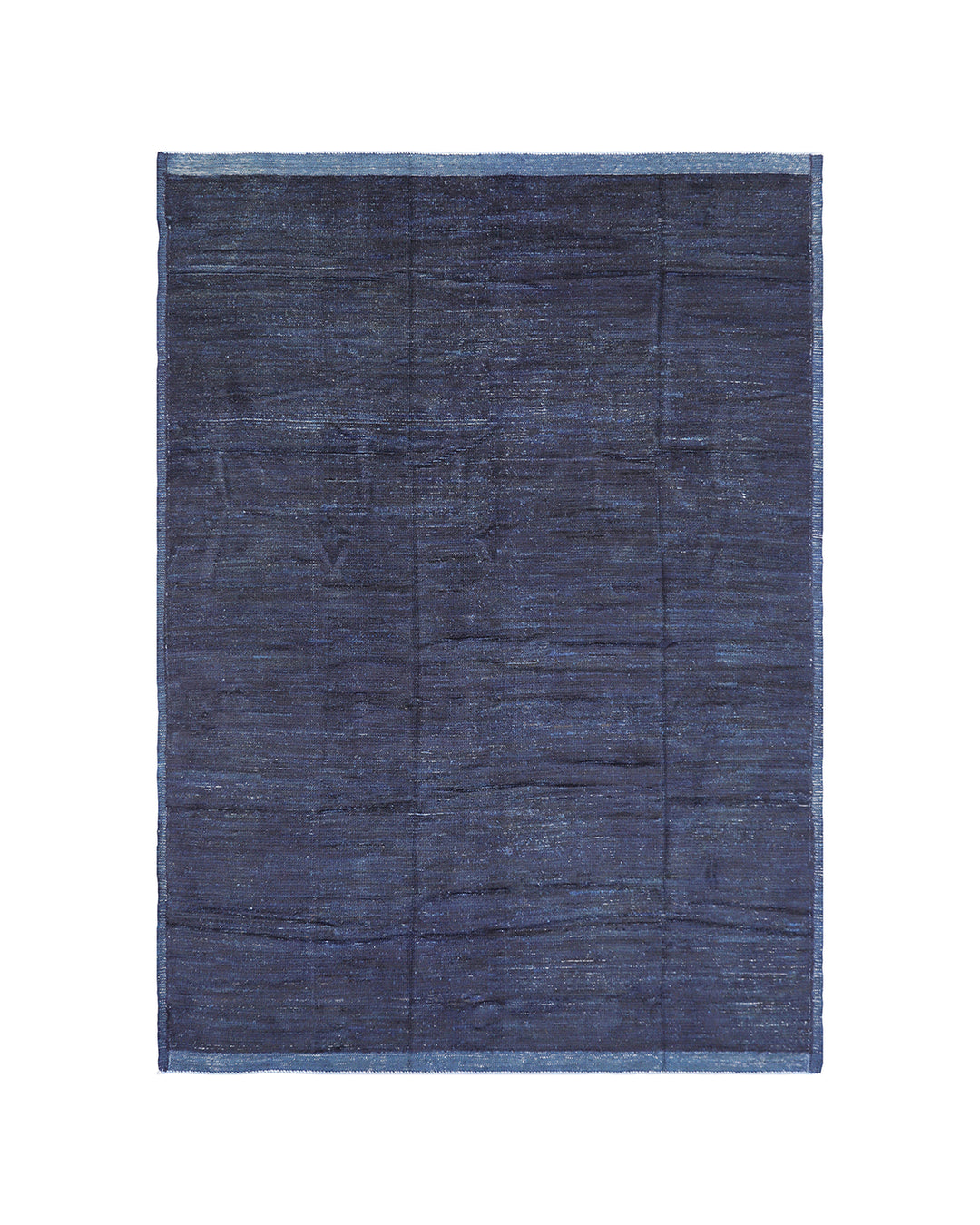 Ariana Barchi Collection 9x12 Solid Navy Blue Moroccan Style Hand-Knotted Wool Rug
