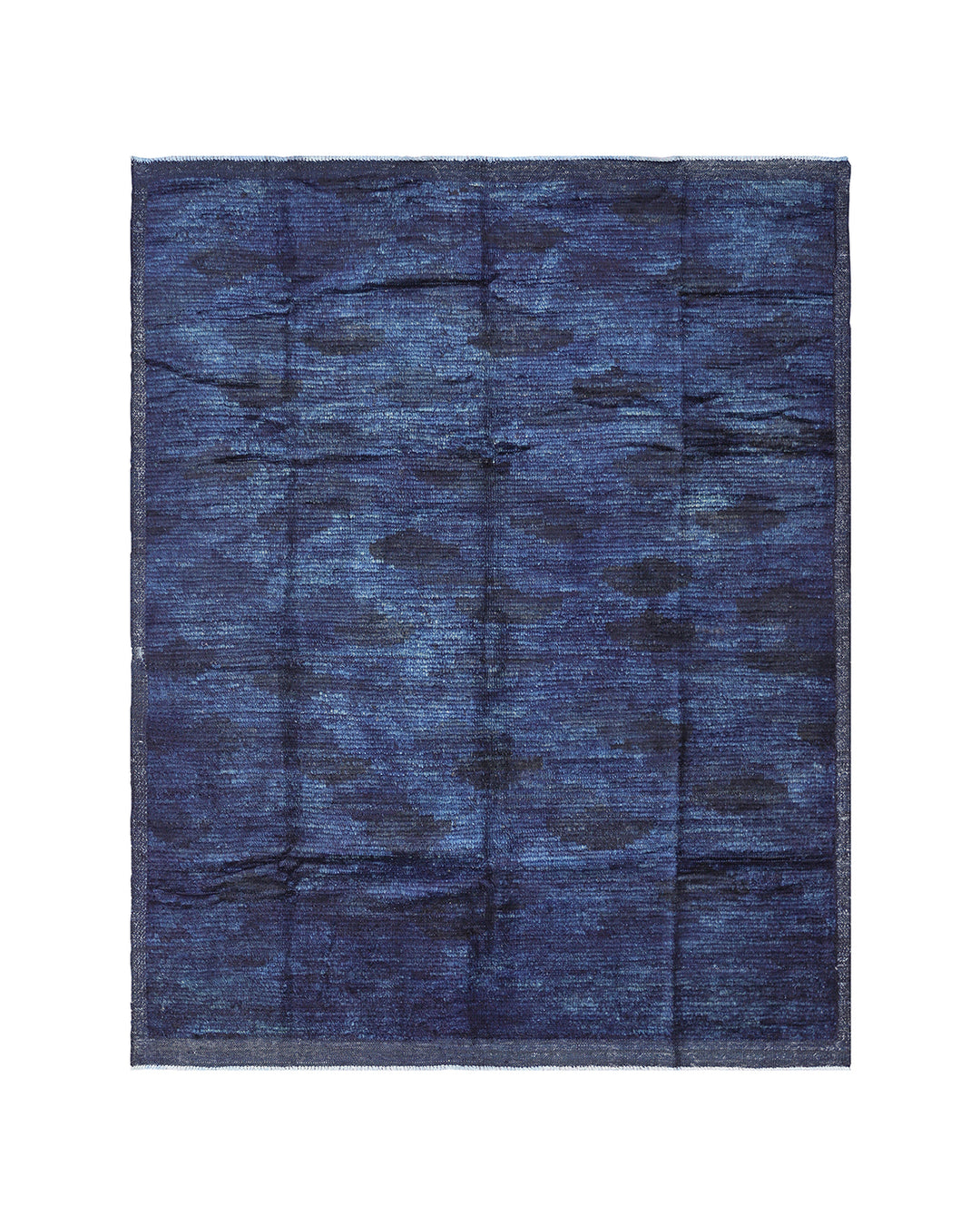 5'x7' Navy Blue Geometric Hand-Knotted Wool Rug - Ariana Barchi Collection