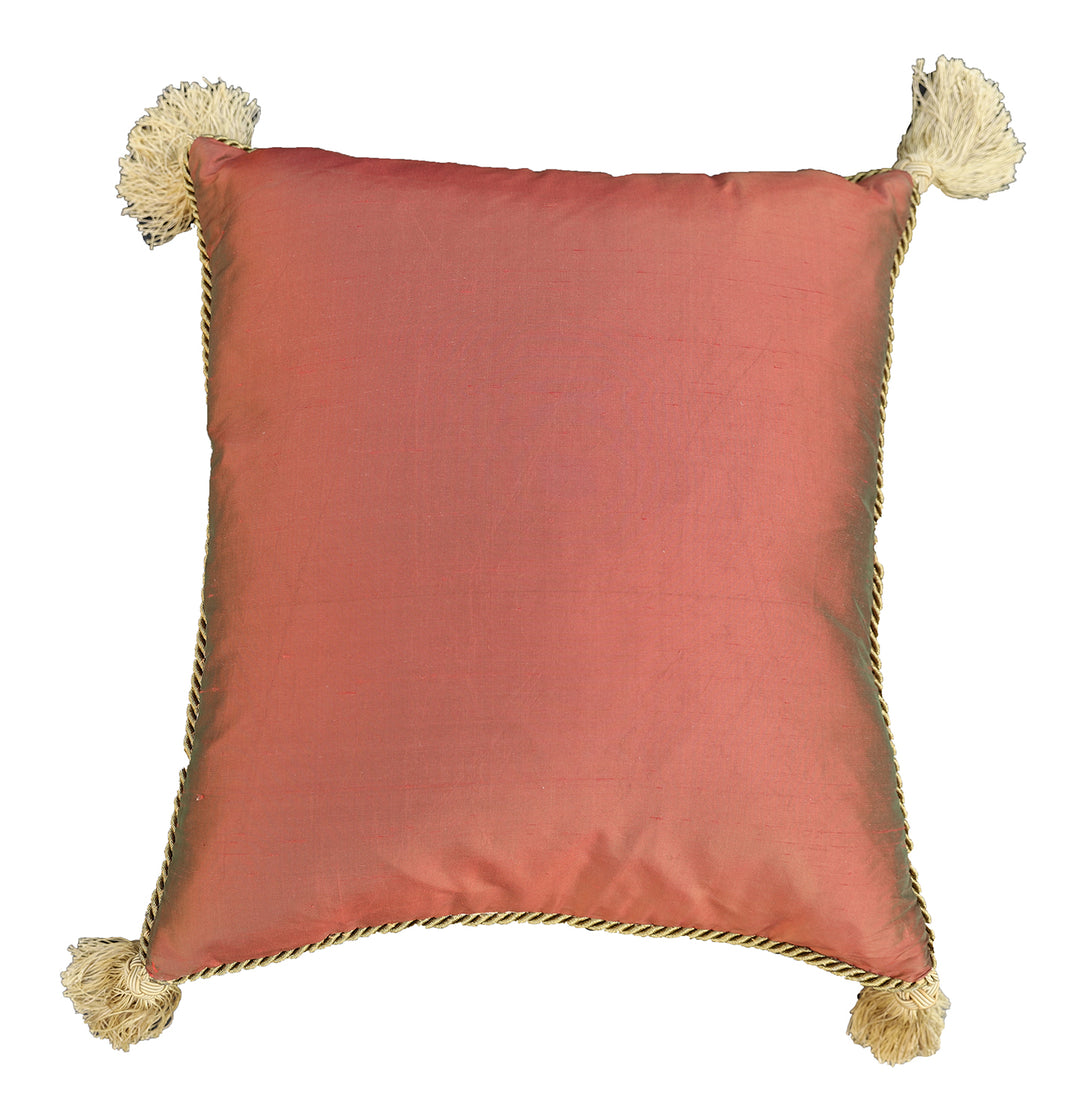 20x20 Ariana Bessarabian handwoven organic wool kilim pillowcase featuring traditional floral patterns