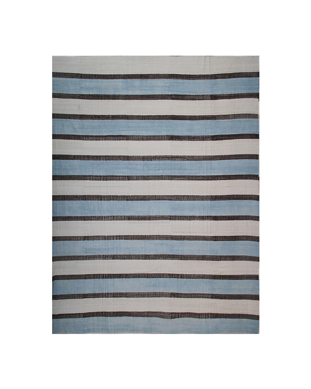 Authentic Ariana Blue and White Kilim - Extra Large Striped Design