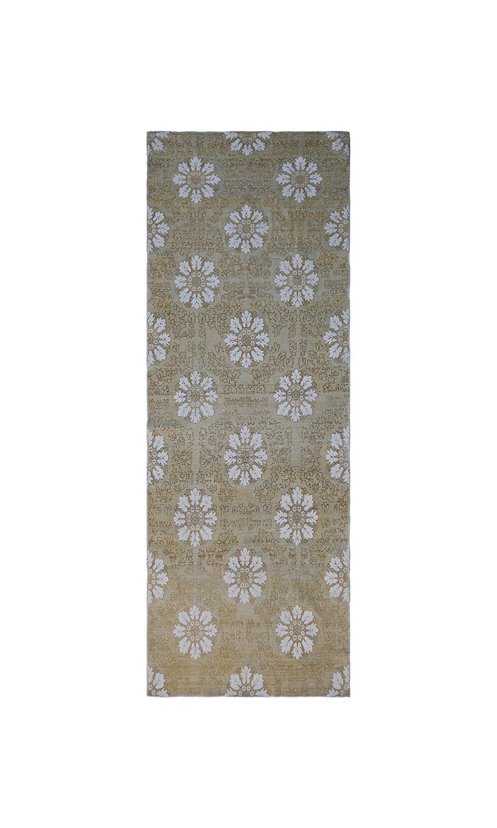 Fine Hand-Knotted Ariana Floral Pastel Modern Runner - 3'1" x 9'0"