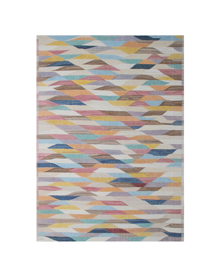 Authentic Ariana Hand-Knotted Kilim - Large Colorful Modern Design