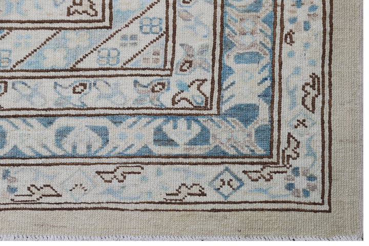 Ariana Hazara 13x17 Extra Large Caucasian Geometric Hand-Knotted Wool Rug