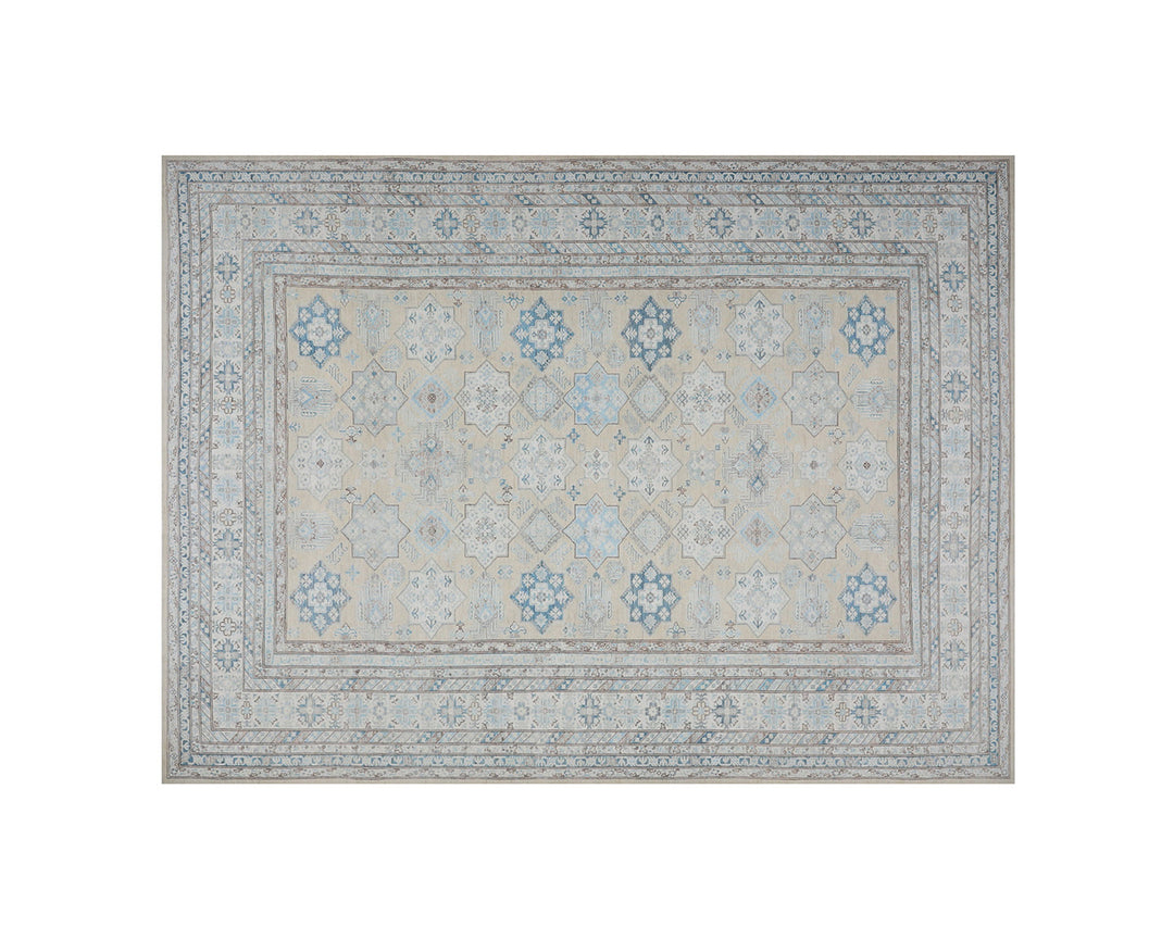 Ariana Hazara 13x17 Extra Large Caucasian Geometric Hand-Knotted Wool Rug