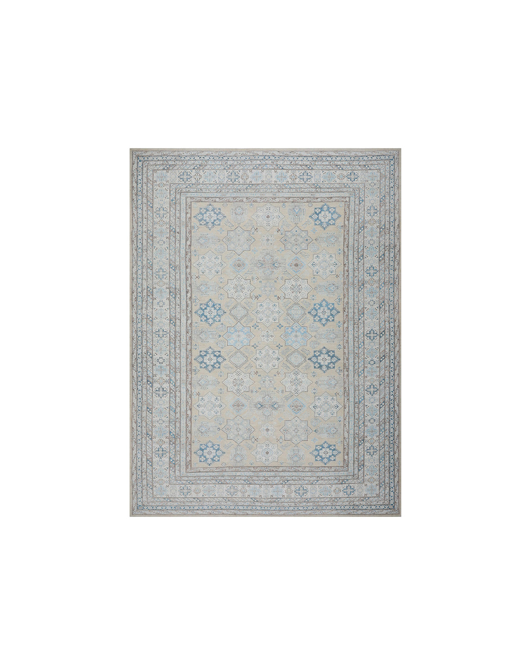 Ariana Hazara 13x17 Extra Large Caucasian Geometric Hand-Knotted Wool Rug