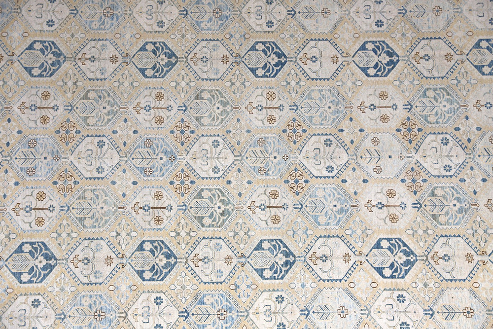 13'x17' Ariana Rugs Hand-Knotted Caucasian Geometric Design