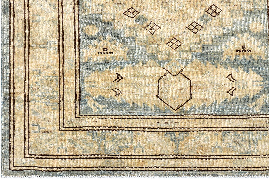 Ariana Hazara Collection: Hand-Knotted Small Wool Accent Rug