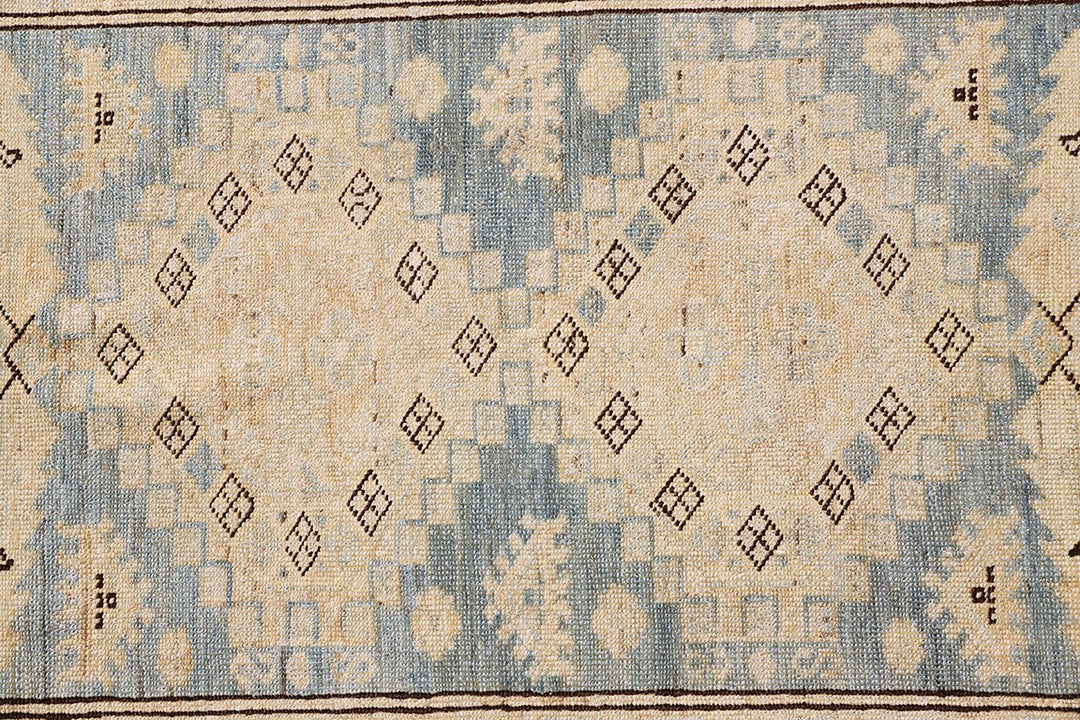 Ariana Hazara Collection: Hand-Knotted Small Wool Accent Rug