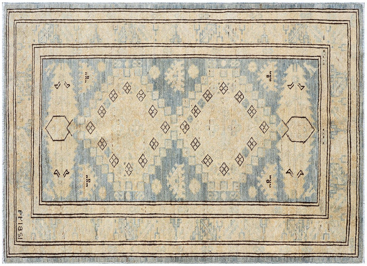 Ariana Hazara Collection: Hand-Knotted Small Wool Accent Rug