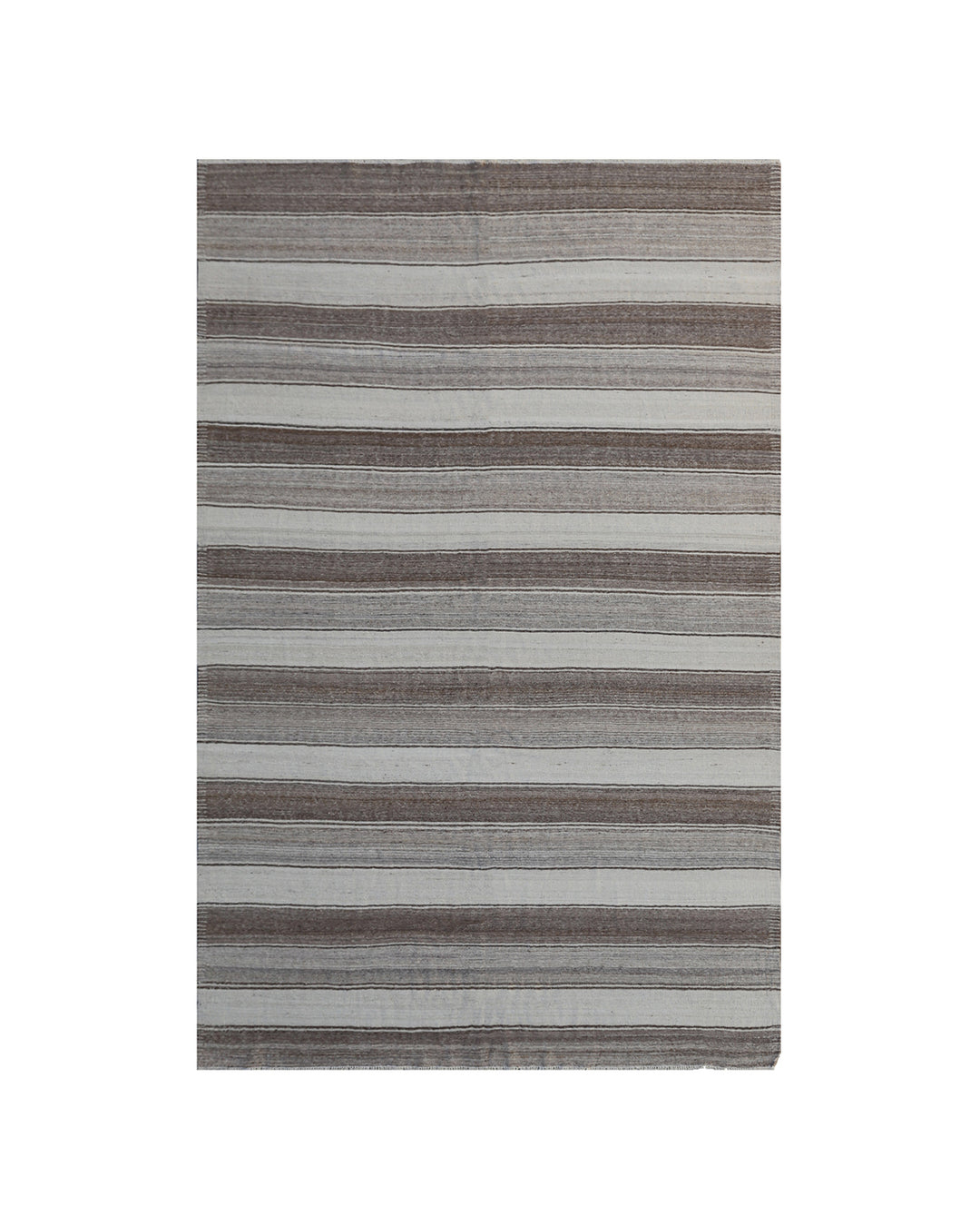 Ariana Rugs Handwoven Earth Tone Stripe Kilim - 6'3" x 9'5"