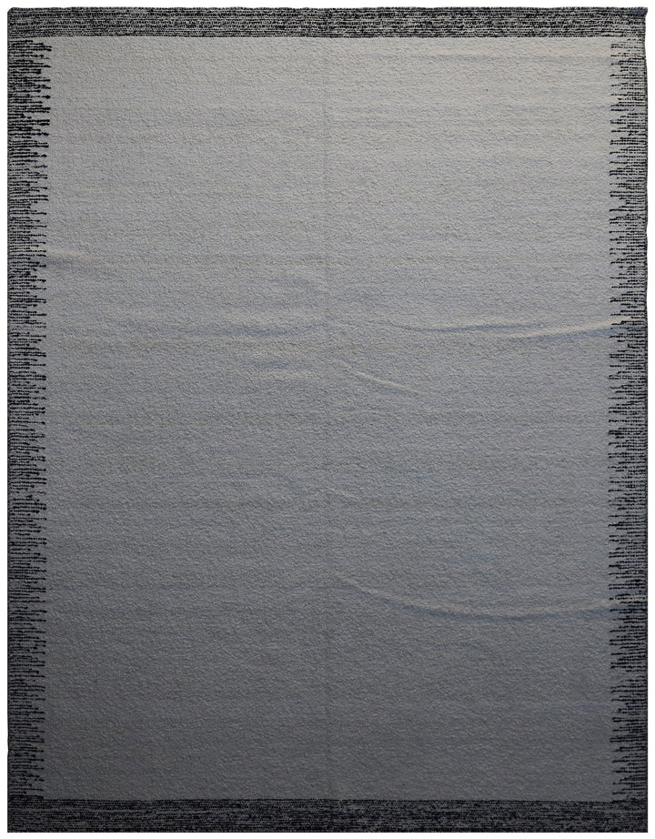 Oversized Black and White Hand-Woven Ariana Modern Rug