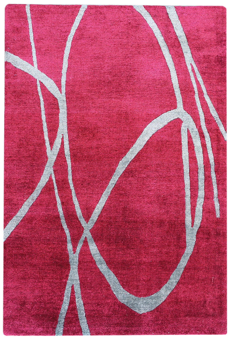 Ariana Modern Custom Silk Hand-Knotted Rug 2' x 3'