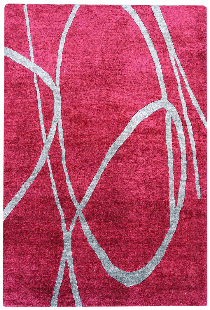 Ariana Modern Custom Silk Hand-Knotted Rug 2' x 3'