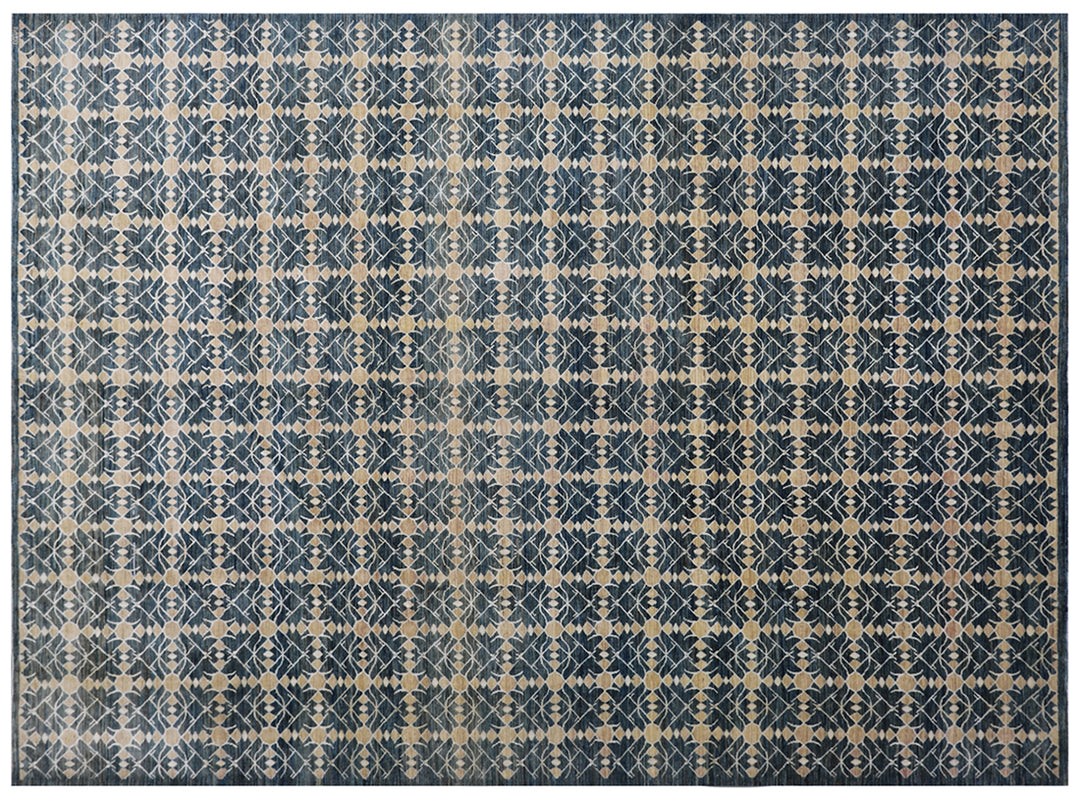 9x12 Geometric Ariana Modern Hand-Knotted Afghan Rug