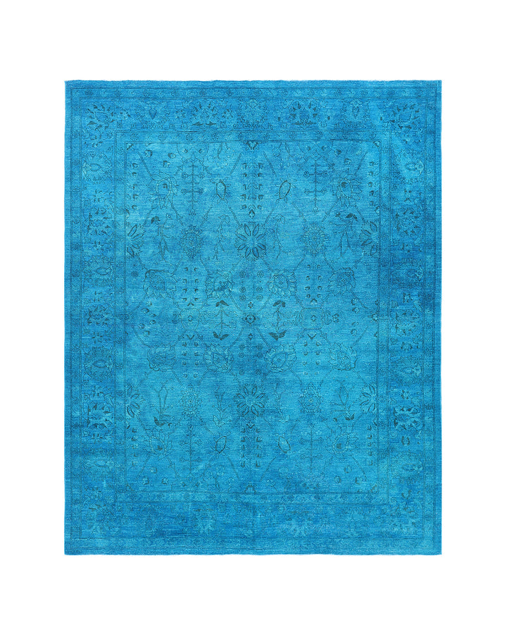 8x10 Blue Ariana Overdye Floral Rug