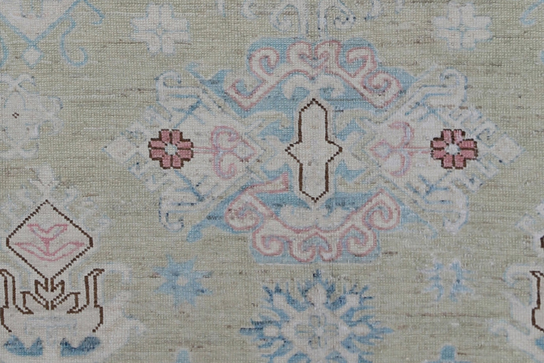 Ariana Rugs 5x7 Kazak Hazara Geometric Hand-Knotted Wool Rug